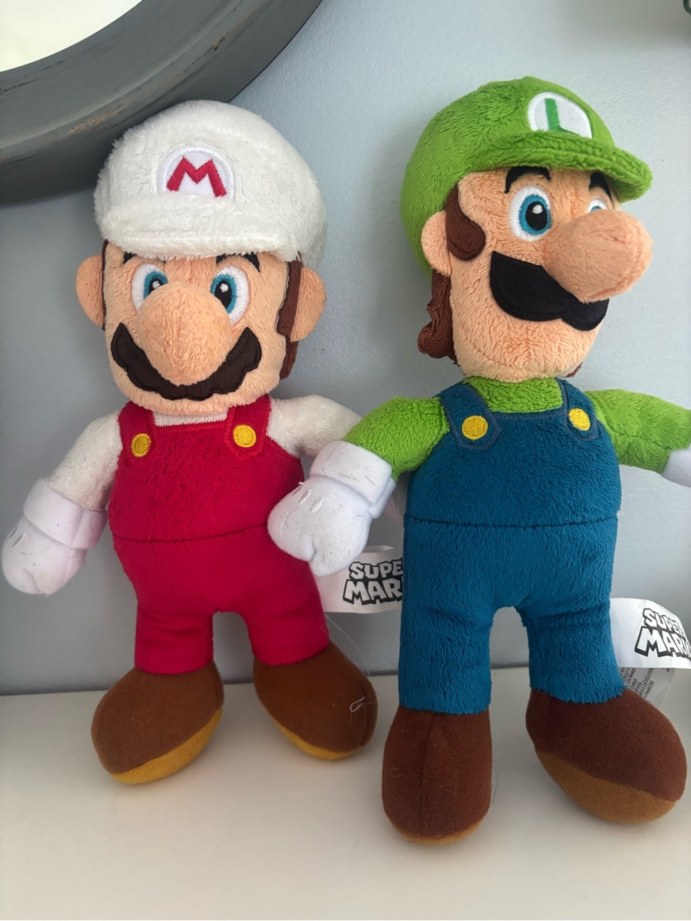Nintendo Mario & Luigi Plush Duo - Red, White, Green, Blue
